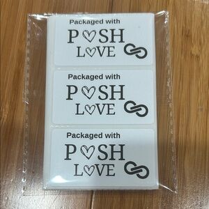 Packaged with Posh Love White Packaging Stickers